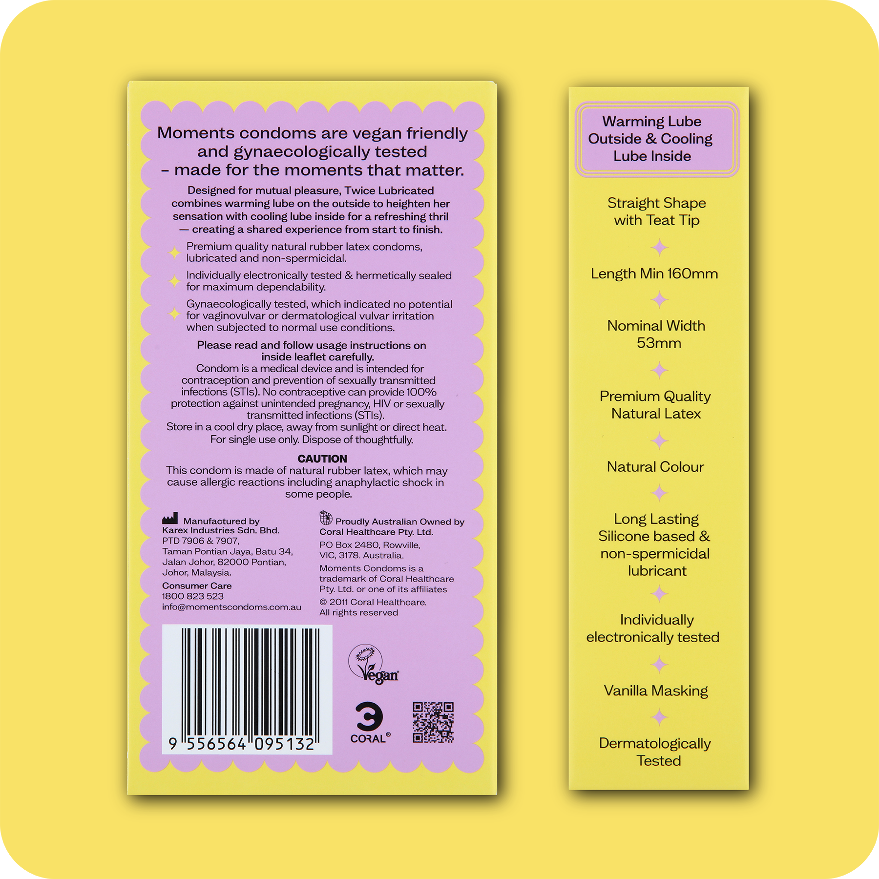 New! Moments Inside & Out Lubricated Condom | Best Vegan Condom Moments Condoms New! Moments Inside & Out Lubricated Condom | Best Vegan Condom Moments Condoms