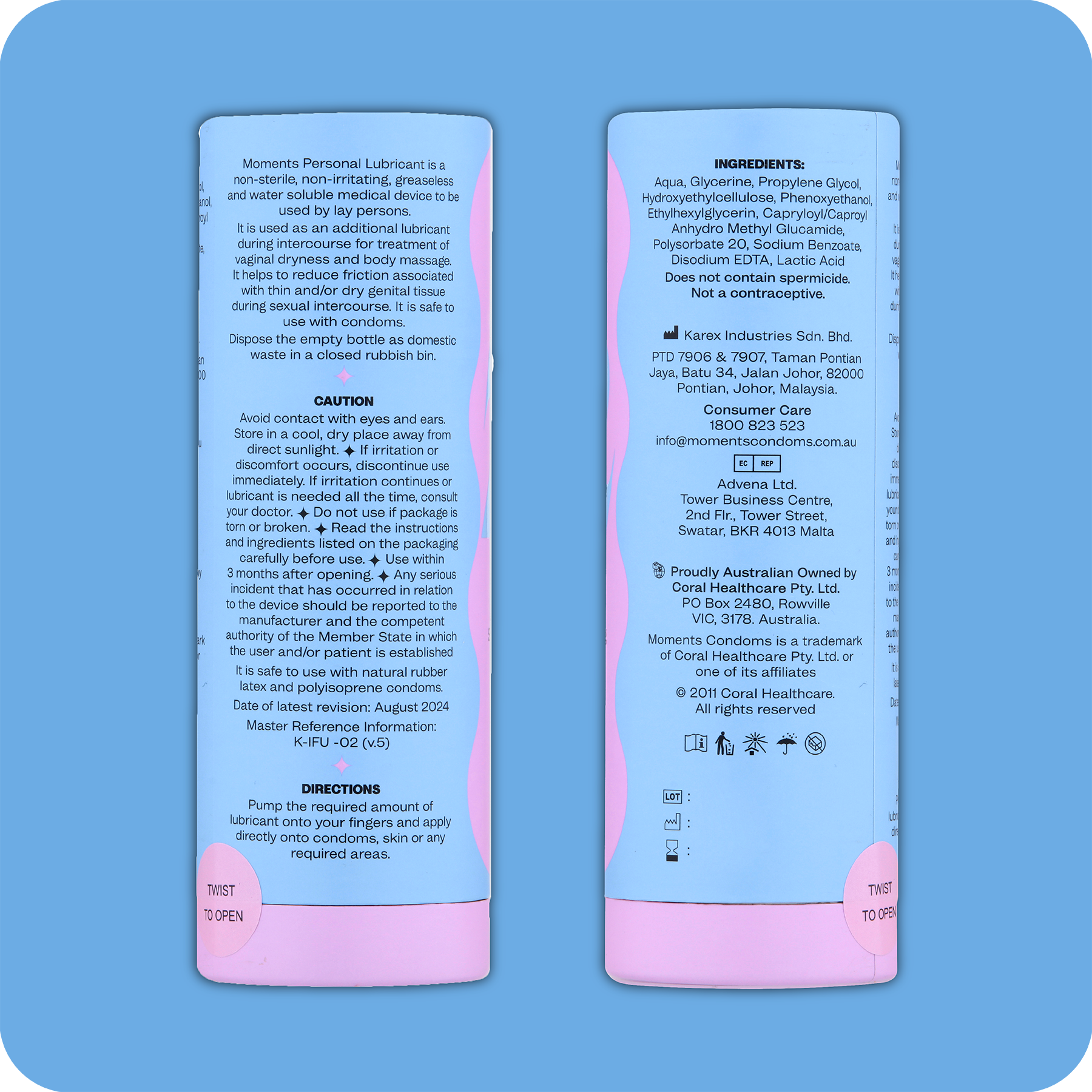 Moments Water Based Lubricant