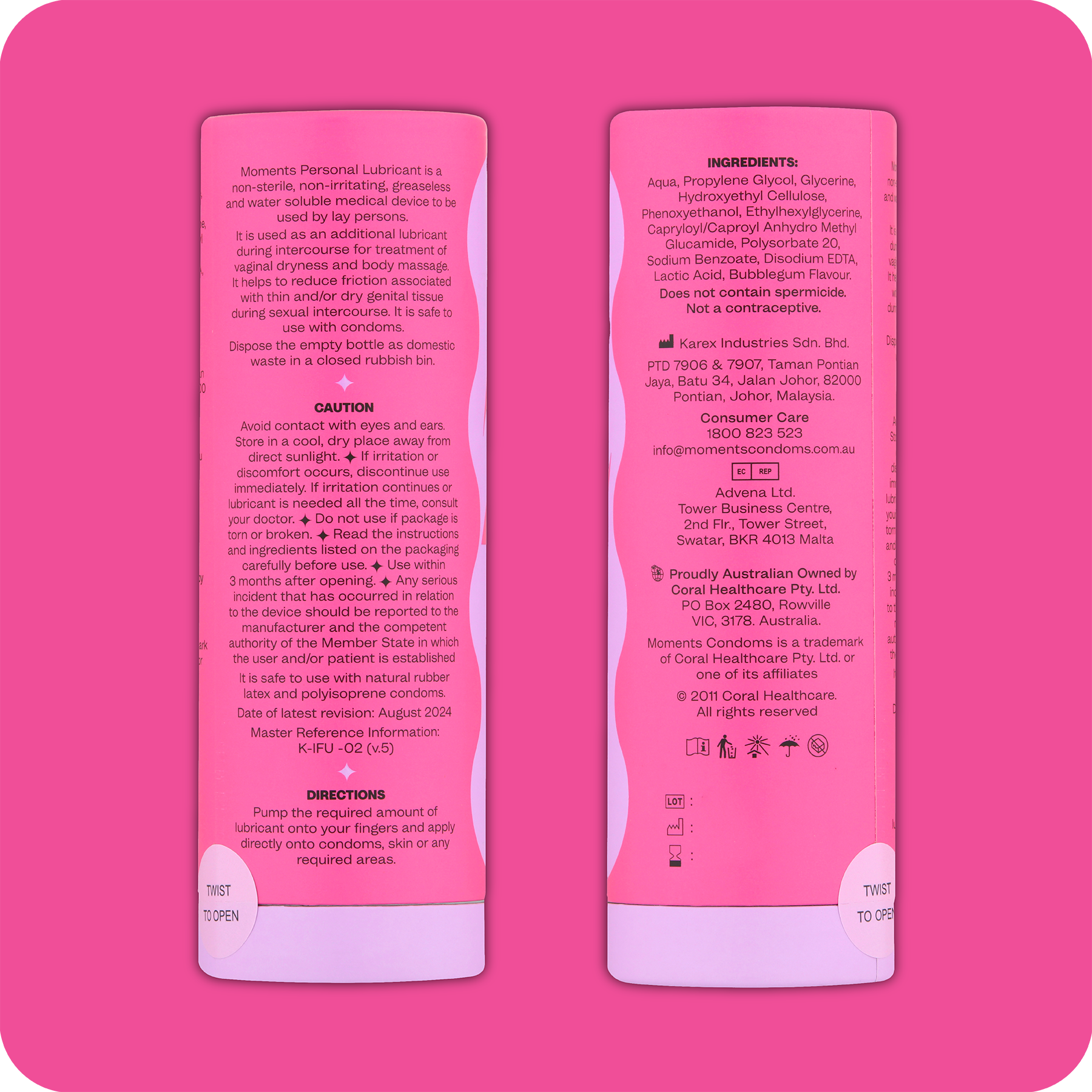 Moments Bubble Gum Flavoured Lubricant