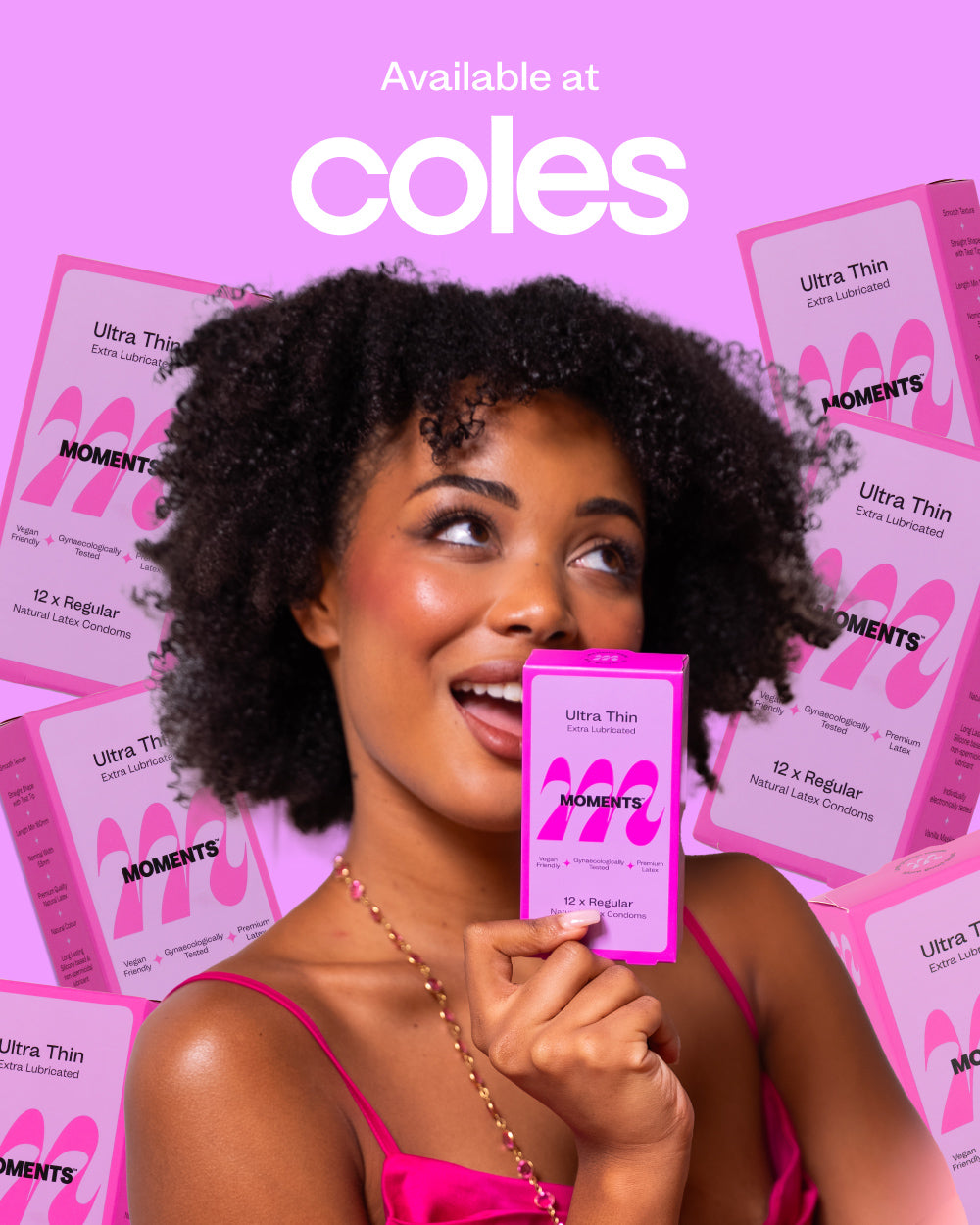 Moments Ultra Thin condoms, available at Coles